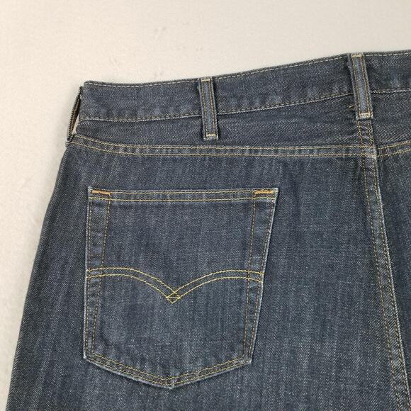 Levis 514 Jeans Mens 42x30 Blue Straight Leg 100% Cotton Zip Fly Classic Denim - Picture 7 of 14